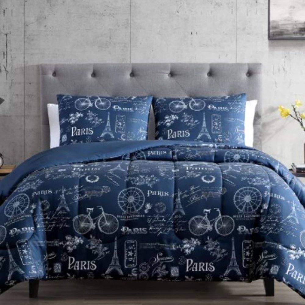 Paris Minuit 3-Pc. Reversible Full/Queen Comforter Set